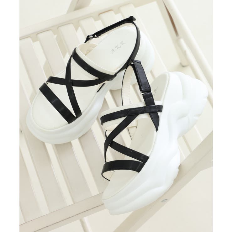 【24年春夏新作】軽量厚底 ボリュームソール 細ストラップ | DEMETER | 詳細画像21 