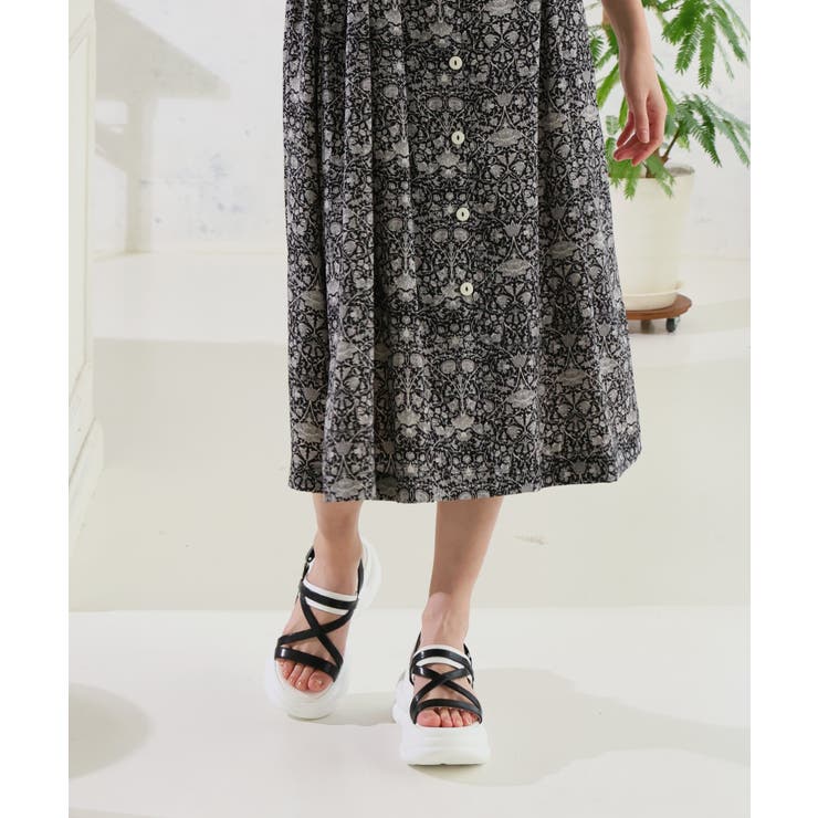 【24年春夏新作】軽量厚底 ボリュームソール 細ストラップ | DEMETER | 詳細画像23 