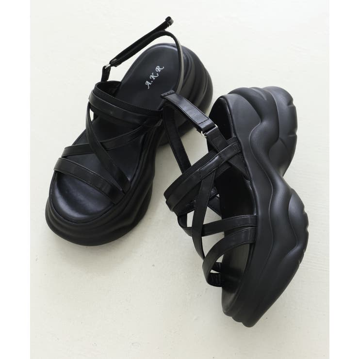 【24年春夏新作】軽量厚底 ボリュームソール 細ストラップ | DEMETER | 詳細画像3 