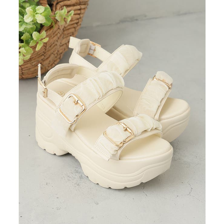 【26年春夏新作】軽量厚底 チュールベルト バックバンド スポーツサンダル | DEMETER | 詳細画像26 