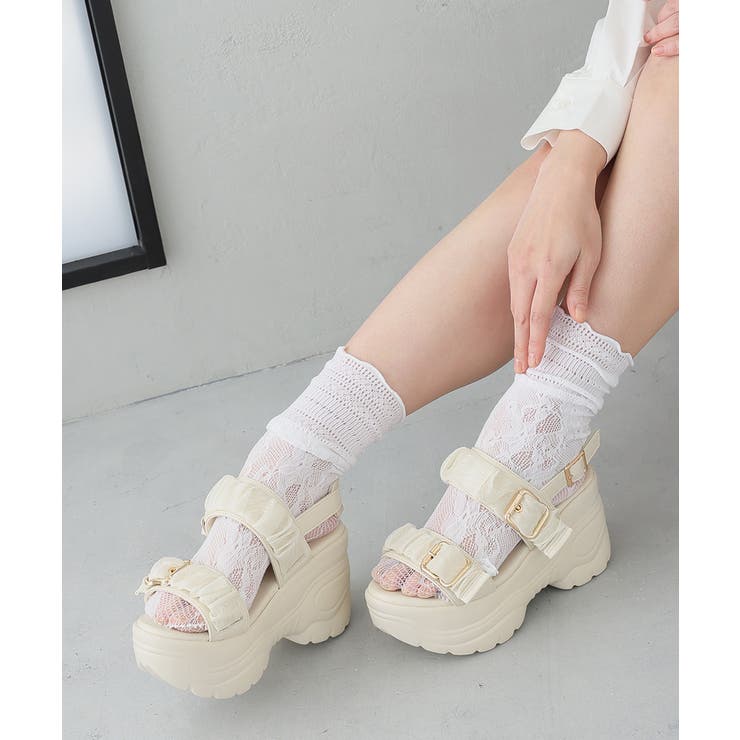 【26年春夏新作】軽量厚底 チュールベルト バックバンド スポーツサンダル | DEMETER | 詳細画像27 