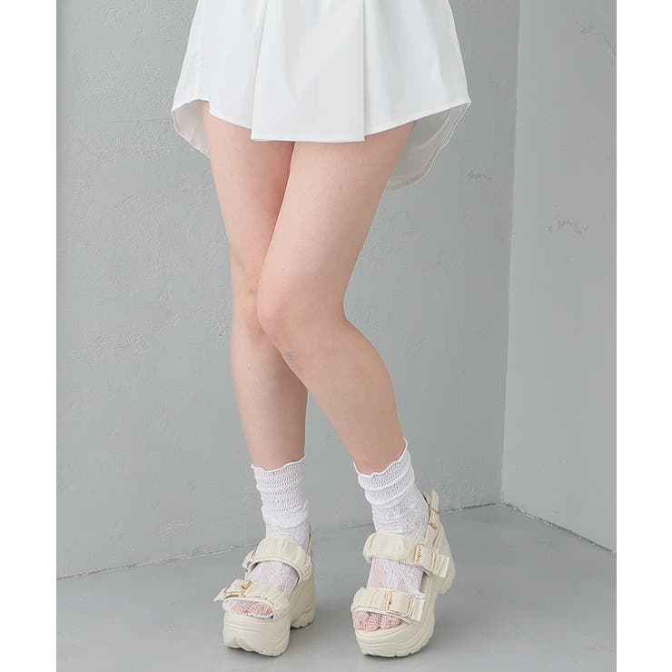 【26年春夏新作】軽量厚底 チュールベルト バックバンド スポーツサンダル | DEMETER | 詳細画像28 