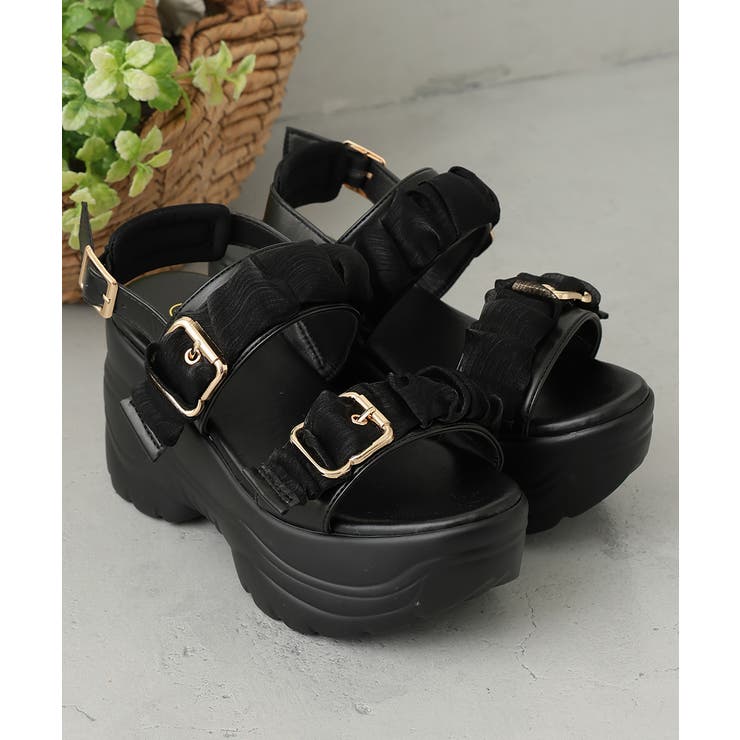 【26年春夏新作】軽量厚底 チュールベルト バックバンド スポーツサンダル | DEMETER | 詳細画像3 