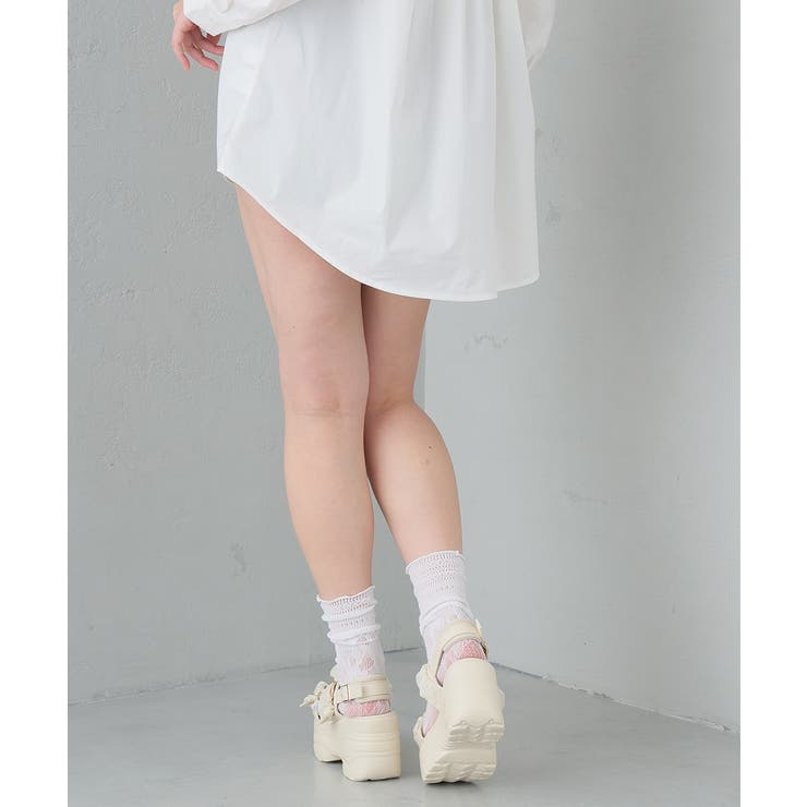 【26年春夏新作】軽量厚底 チュールベルト バックバンド スポーツサンダル | DEMETER | 詳細画像31 