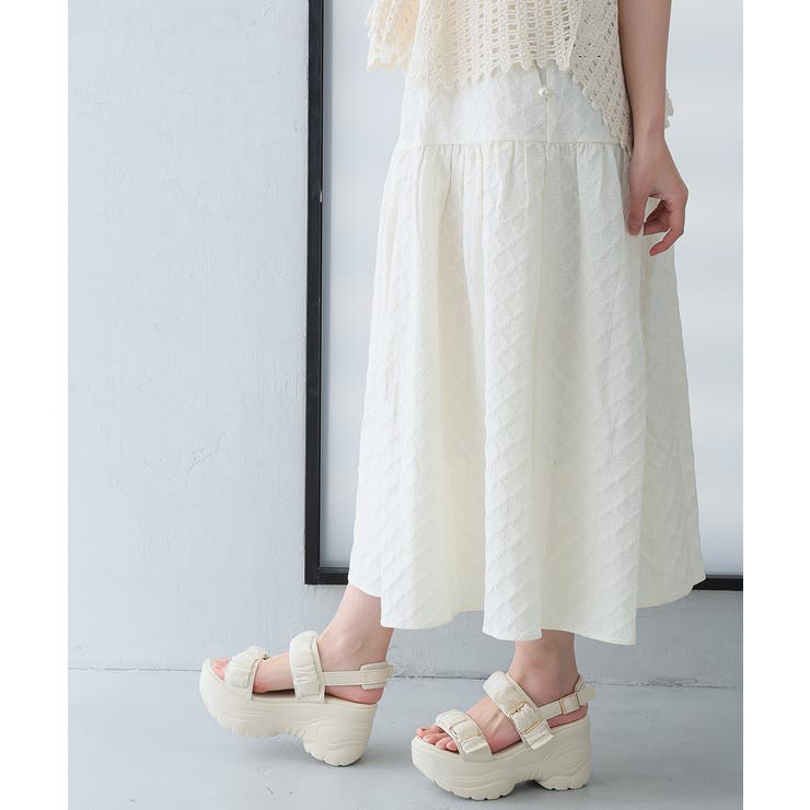 【26年春夏新作】軽量厚底 チュールベルト バックバンド スポーツサンダル | DEMETER | 詳細画像36 