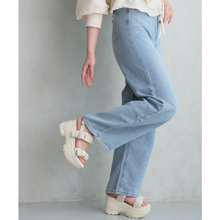 【26年春夏新作】軽量厚底 チュールベルト バックバンド スポーツサンダル | DEMETER | 詳細画像44 