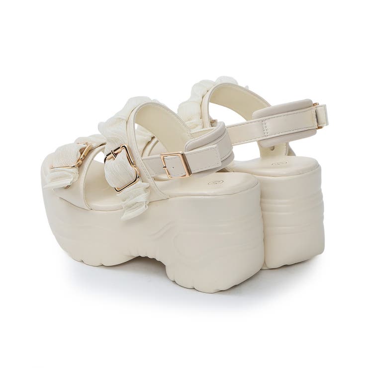 【26年春夏新作】軽量厚底 チュールベルト バックバンド スポーツサンダル | DEMETER | 詳細画像51 