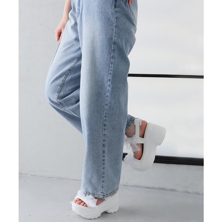 【26年春夏新作】軽量厚底 チュールリボン ダブルベルト | DEMETER | 詳細画像43 