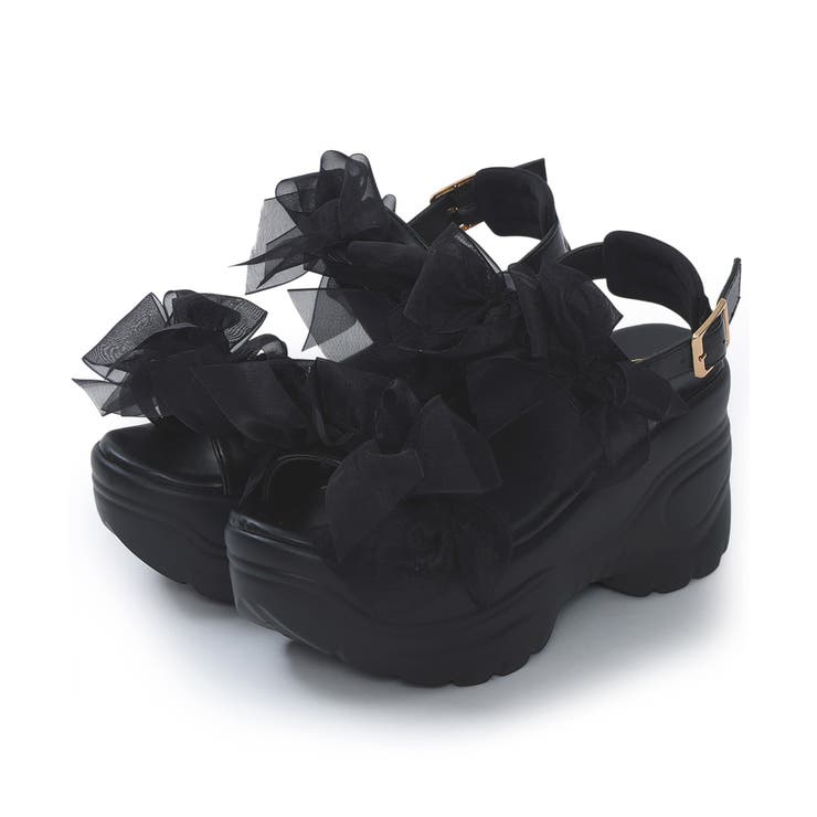 【26年春夏新作】軽量厚底 チュールリボン ダブルベルト | DEMETER | 詳細画像52 