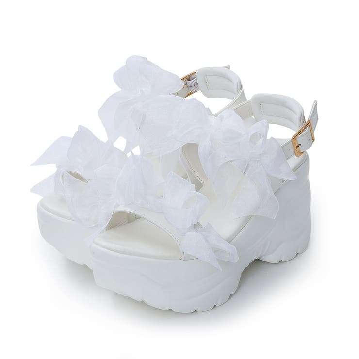 【26年春夏新作】軽量厚底 チュールリボン ダブルベルト | DEMETER | 詳細画像53 