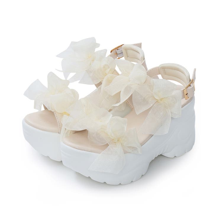 【26年春夏新作】軽量厚底 チュールリボン ダブルベルト | DEMETER | 詳細画像54 