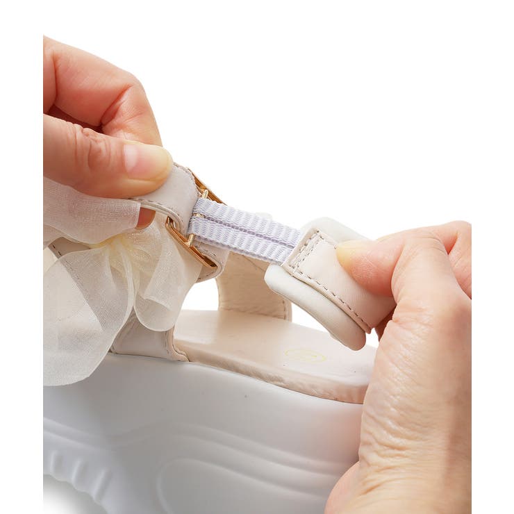 【26年春夏新作】軽量厚底 チュールリボン ダブルベルト | DEMETER | 詳細画像61 