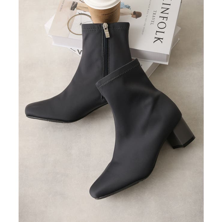 グレー | 【24年秋冬新作】軽量 撥水 ストレッチ ショートブーツ | DEMETER