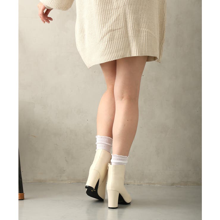 【25年秋冬再販】8.0cm 太ヒール ポインテッドトゥ ショートブーツ | DEMETER | 詳細画像43 