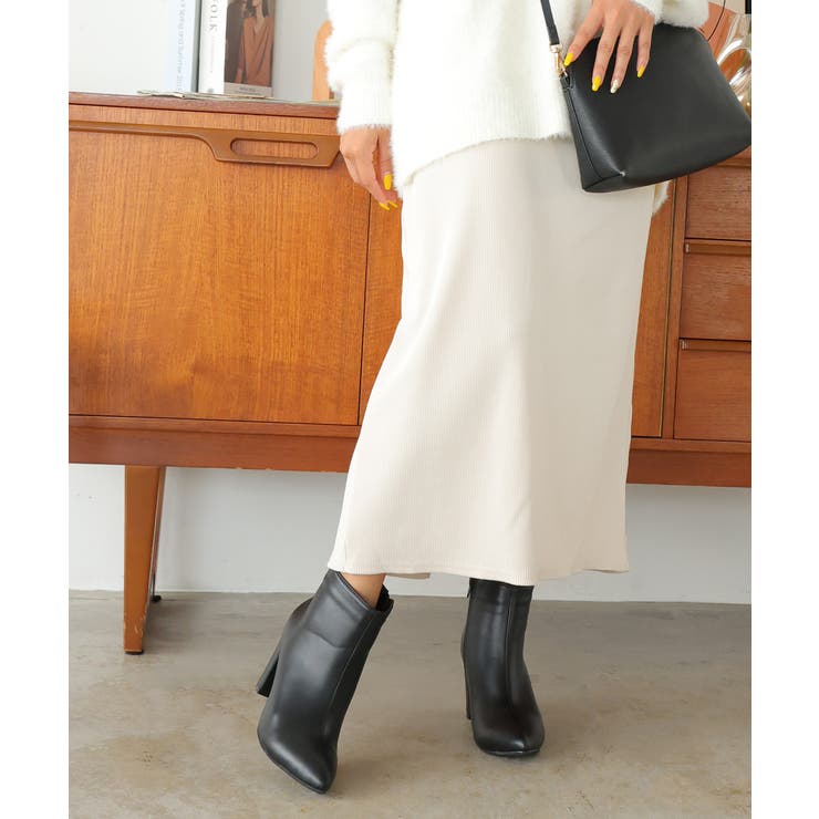 【25年秋冬再販】8.0cm 太ヒール ポインテッドトゥ ショートブーツ | DEMETER | 詳細画像53 