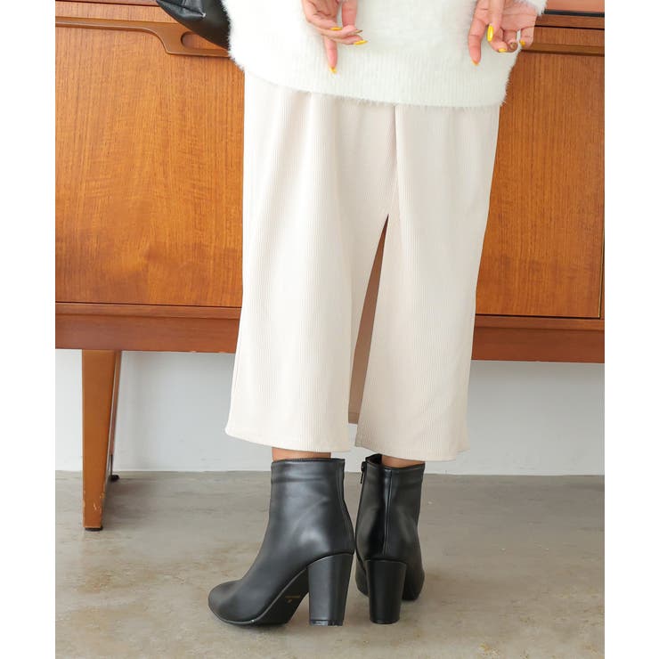 【25年秋冬再販】8.0cm 太ヒール ポインテッドトゥ ショートブーツ | DEMETER | 詳細画像55 