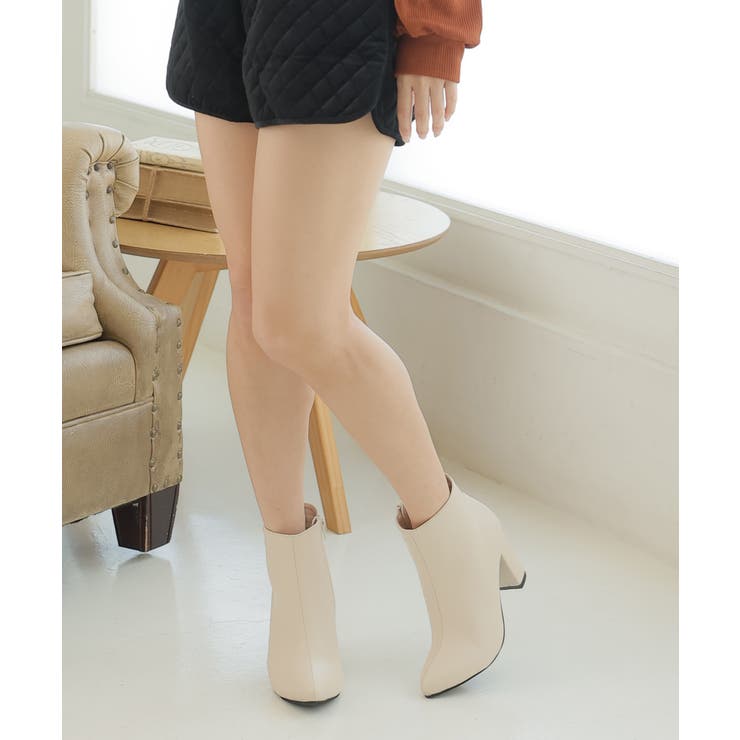 【25年秋冬再販】8.0cm 太ヒール ポインテッドトゥ ショートブーツ | DEMETER | 詳細画像78 