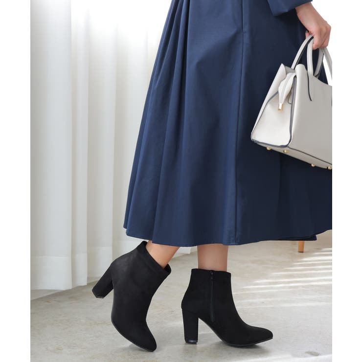 【25年秋冬再販】8.0cm 太ヒール ポインテッドトゥ ショートブーツ | DEMETER | 詳細画像89 