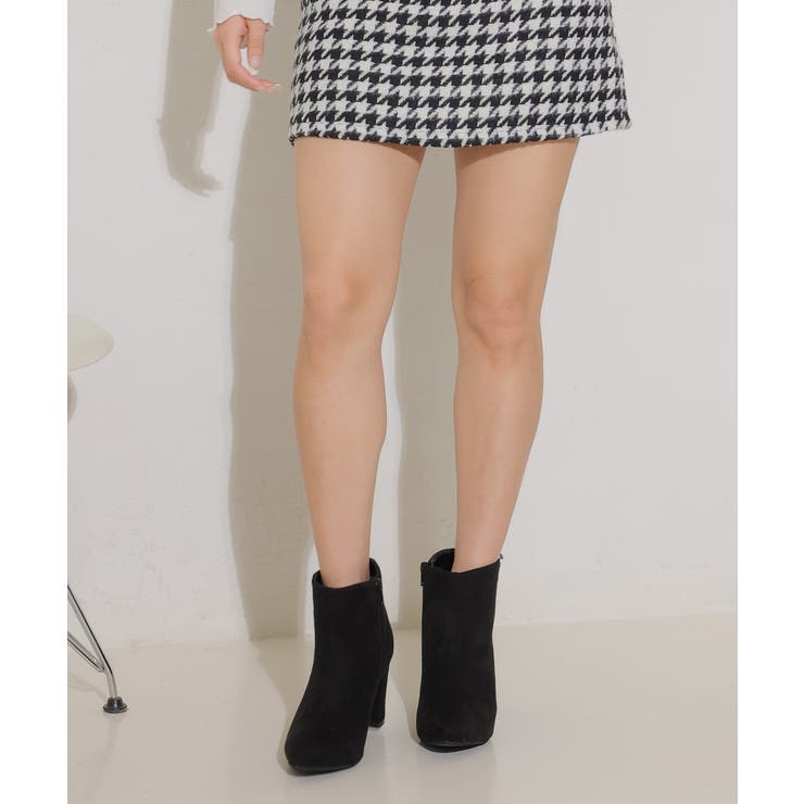 【25年秋冬再販】8.0cm 太ヒール ポインテッドトゥ ショートブーツ | DEMETER | 詳細画像92 