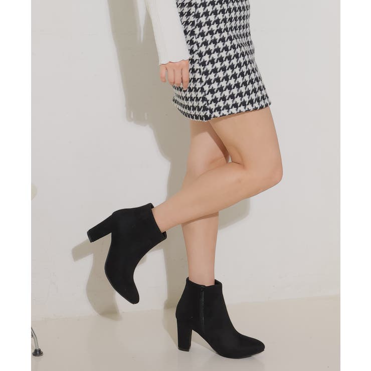 【25年秋冬再販】8.0cm 太ヒール ポインテッドトゥ ショートブーツ | DEMETER | 詳細画像93 