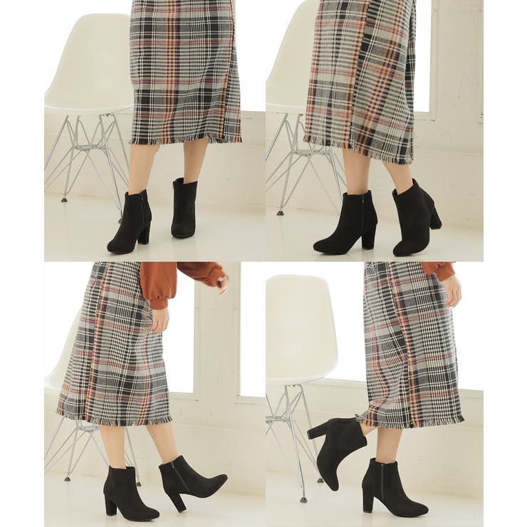 【25年秋冬再販】8.0cm 太ヒール ポインテッドトゥ ショートブーツ | DEMETER | 詳細画像96 