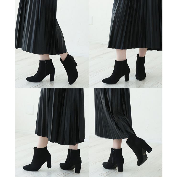 【25年秋冬再販】8.0cm 太ヒール ポインテッドトゥ ショートブーツ | DEMETER | 詳細画像97 