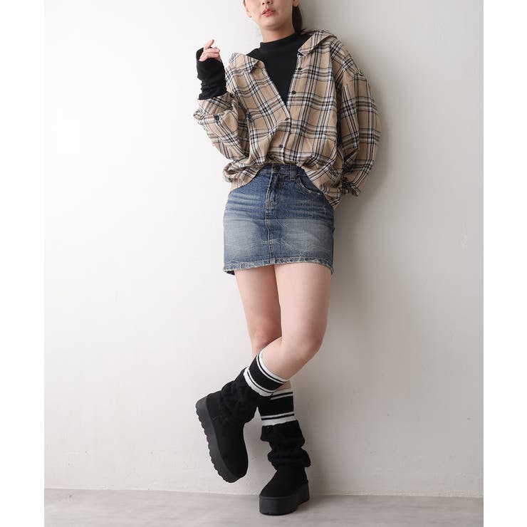 【25年秋冬新作】厚底 リブニットソックス ムートンブーツ | DEMETER | 詳細画像18 