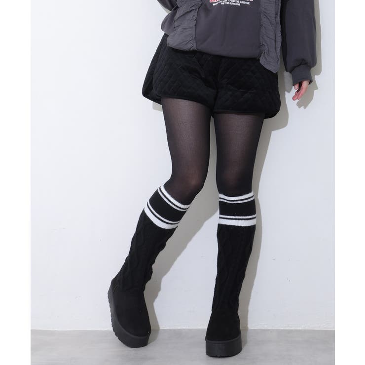 【25年秋冬新作】厚底 リブニットソックス ムートンブーツ | DEMETER | 詳細画像23 