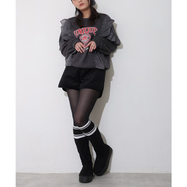 【25年秋冬新作】厚底 リブニットソックス ムートンブーツ | DEMETER | 詳細画像25 