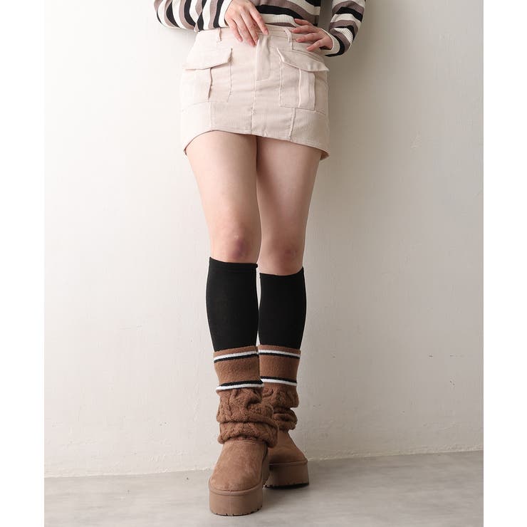 【25年秋冬新作】厚底 リブニットソックス ムートンブーツ | DEMETER | 詳細画像37 