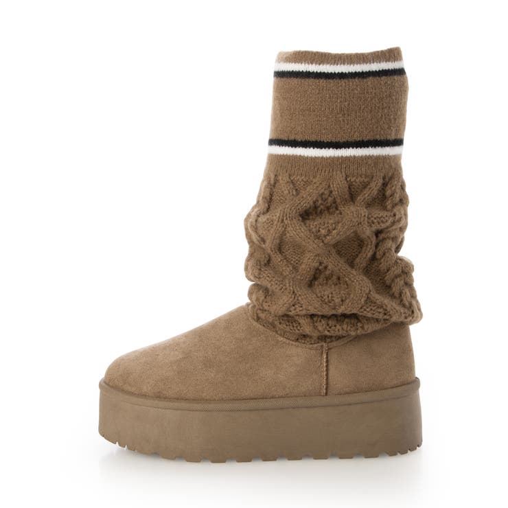 【25年秋冬新作】厚底 リブニットソックス ムートンブーツ | DEMETER | 詳細画像43 