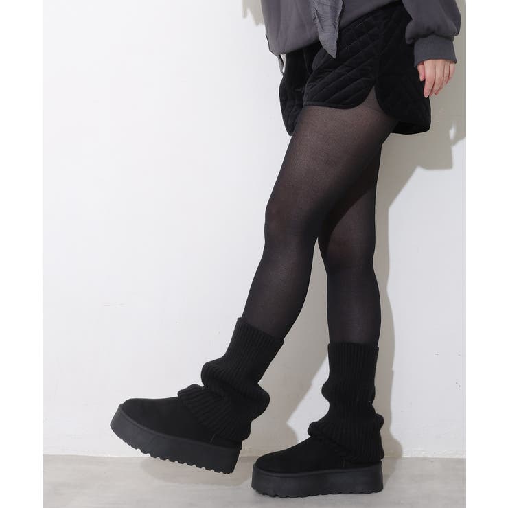【25年秋冬新作】厚底 ニットソックス ムートンブーツ | DEMETER | 詳細画像11 
