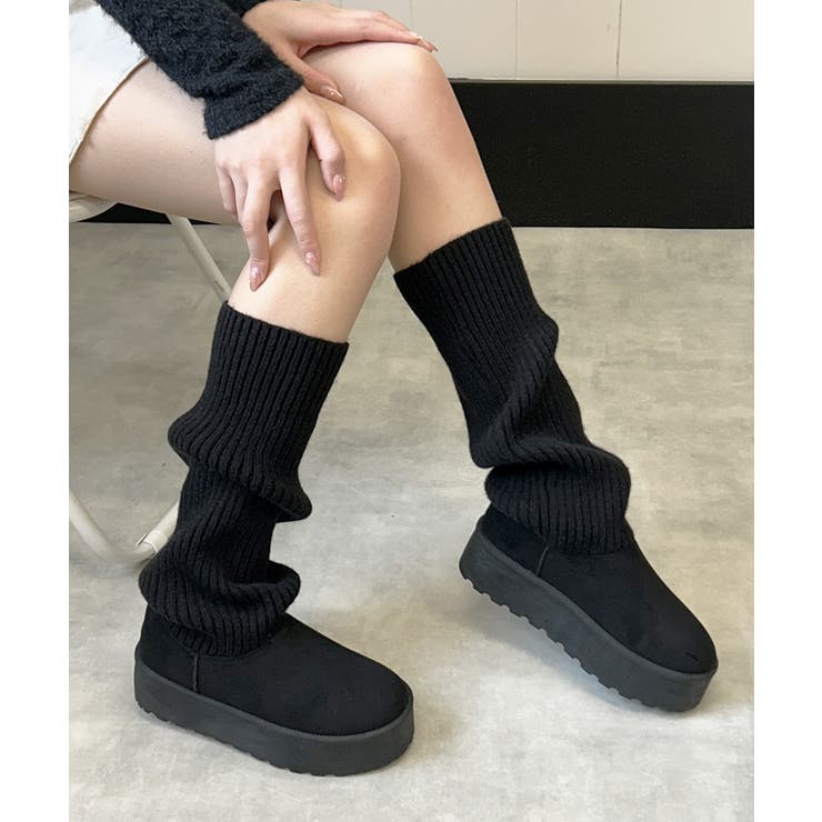 【25年秋冬新作】厚底 ニットソックス ムートンブーツ | DEMETER | 詳細画像14 
