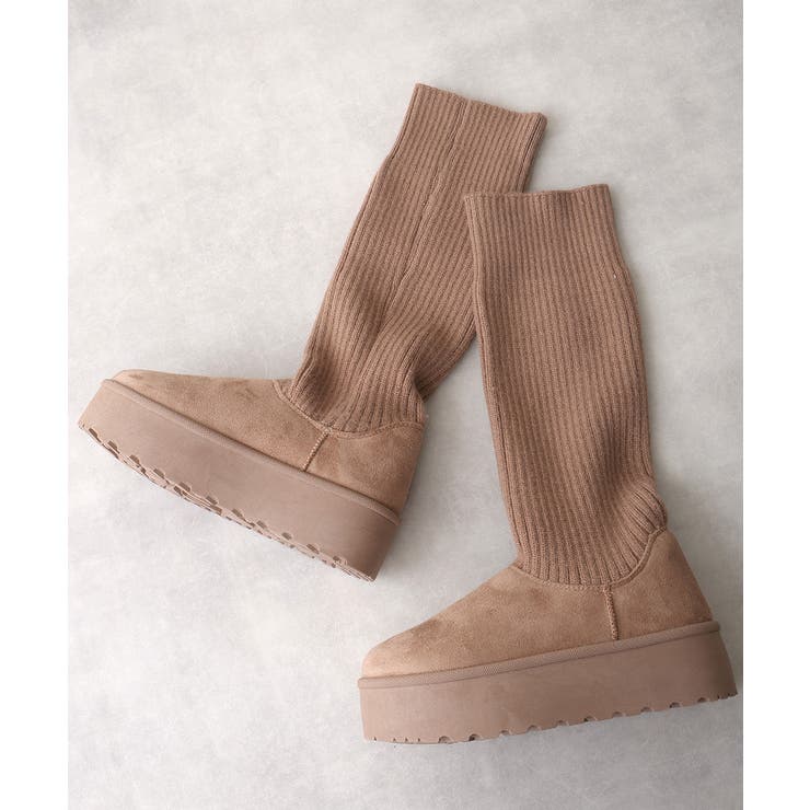 【25年秋冬新作】厚底 ニットソックス ムートンブーツ | DEMETER | 詳細画像24 