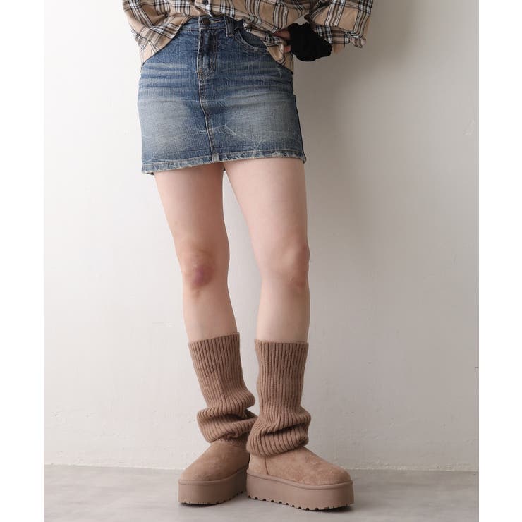 【25年秋冬新作】厚底 ニットソックス ムートンブーツ | DEMETER | 詳細画像25 