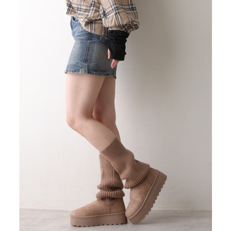 【25年秋冬新作】厚底 ニットソックス ムートンブーツ | DEMETER | 詳細画像27 