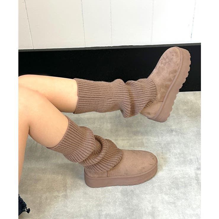 【25年秋冬新作】厚底 ニットソックス ムートンブーツ | DEMETER | 詳細画像30 