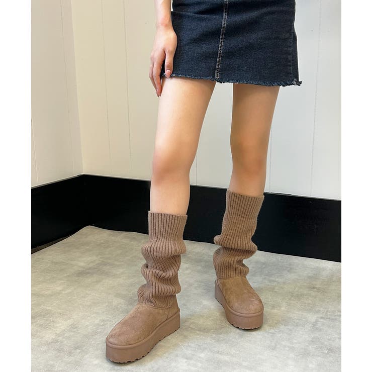 【25年秋冬新作】厚底 ニットソックス ムートンブーツ | DEMETER | 詳細画像32 