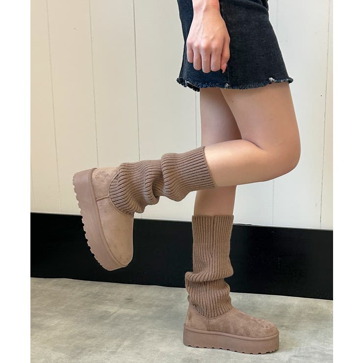 【25年秋冬新作】厚底 ニットソックス ムートンブーツ | DEMETER | 詳細画像33 