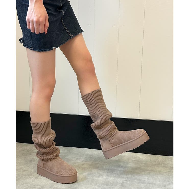 【25年秋冬新作】厚底 ニットソックス ムートンブーツ | DEMETER | 詳細画像34 