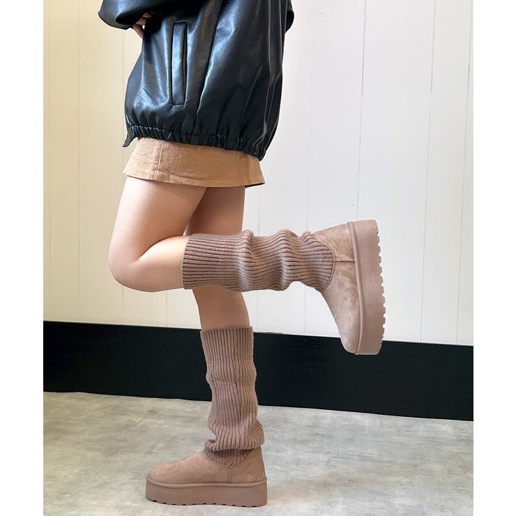 【25年秋冬新作】厚底 ニットソックス ムートンブーツ | DEMETER | 詳細画像37 