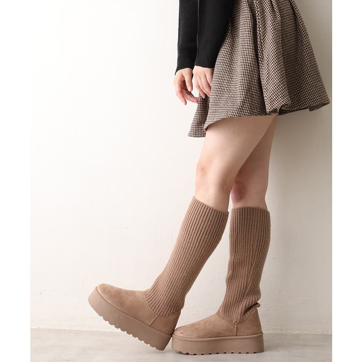 【25年秋冬新作】厚底 ニットソックス ムートンブーツ | DEMETER | 詳細画像41 