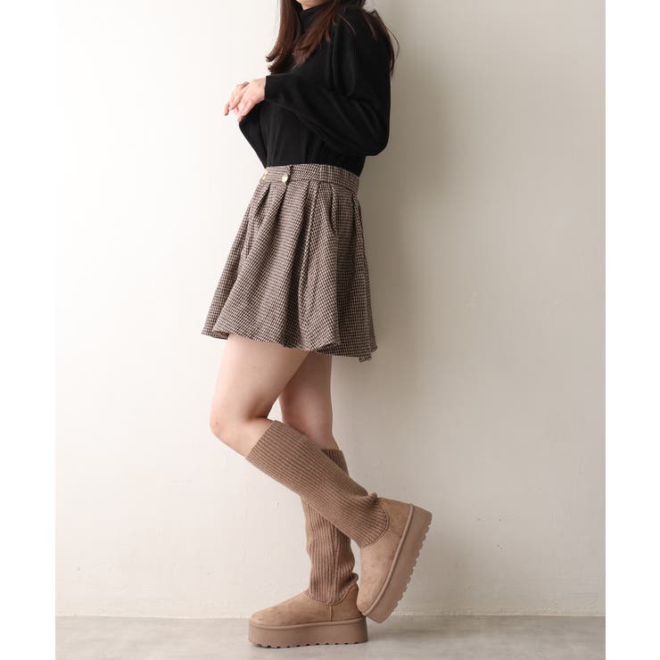 【25年秋冬新作】厚底 ニットソックス ムートンブーツ | DEMETER | 詳細画像43 