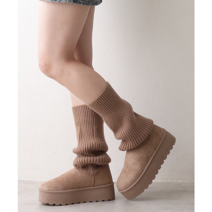 オーク | 【25年秋冬新作】厚底 ニットソックス ムートンブーツ | DEMETER