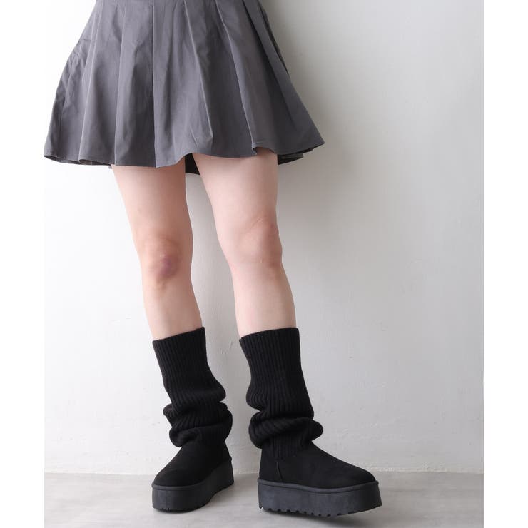 【25年秋冬新作】厚底 ニットソックス ムートンブーツ | DEMETER | 詳細画像6 