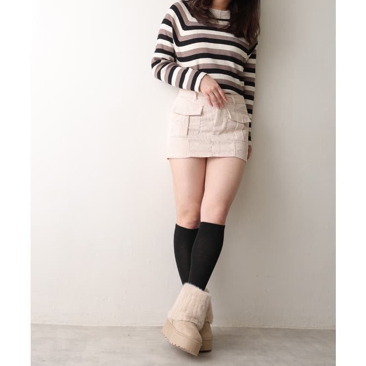 【25年秋冬新作】厚底 ファーカバー ショート丈 ムートンブーツ | DEMETER | 詳細画像15 