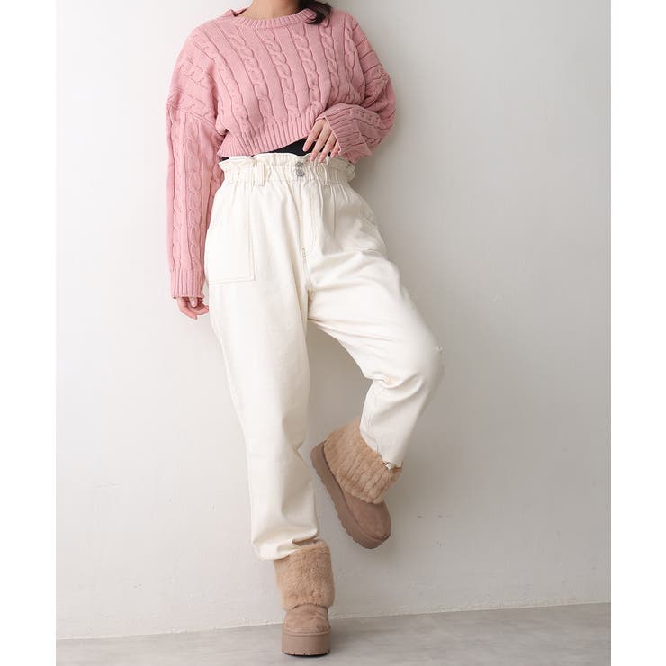 【25年秋冬新作】厚底 ファーカバー ショート丈 ムートンブーツ | DEMETER | 詳細画像35 