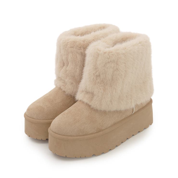 【25年秋冬新作】厚底 ファーカバー ショート丈 ムートンブーツ | DEMETER | 詳細画像40 