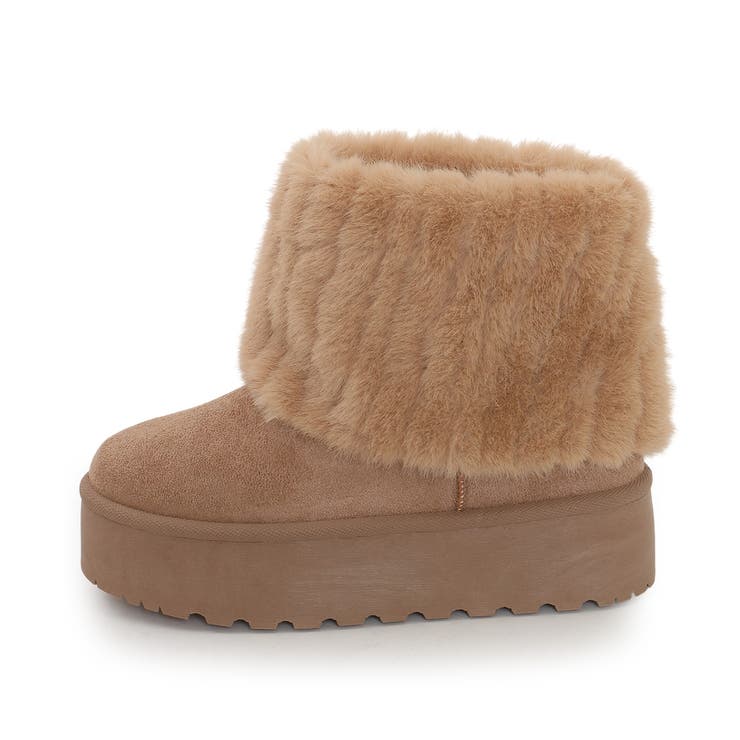 【25年秋冬新作】厚底 ファーカバー ショート丈 ムートンブーツ | DEMETER | 詳細画像43 