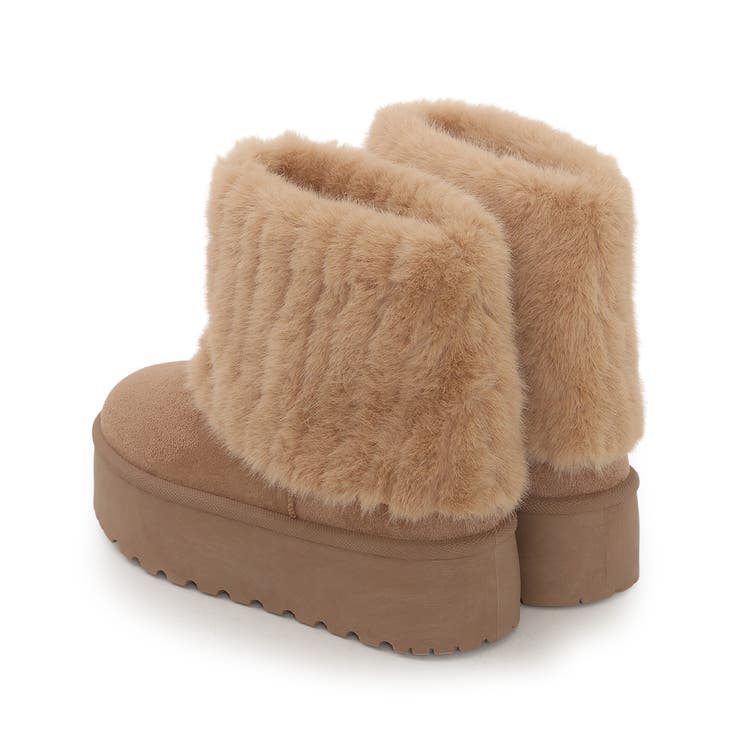 【25年秋冬新作】厚底 ファーカバー ショート丈 ムートンブーツ | DEMETER | 詳細画像44 